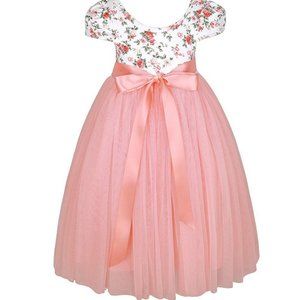 Flofallzique Floral Tulle Girls' Party Dress